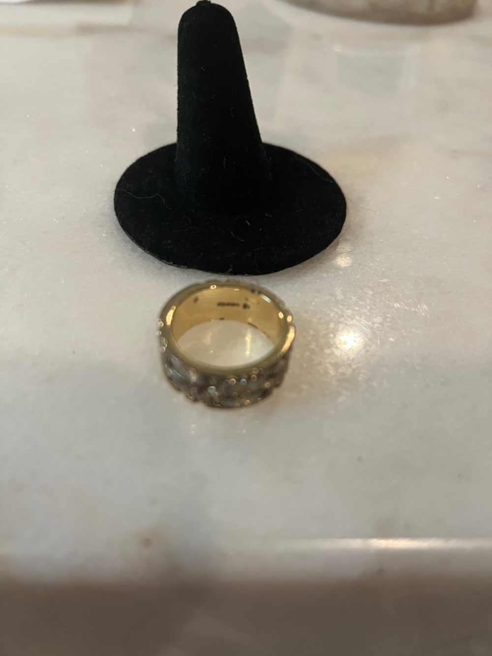 Coach Silver Signature 'C' Pattern Band Ring, Brand New - Picture 2 of 6